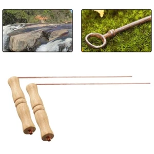 Aste in rame per rabdomante con manici in legno di betulla perfette per compiti di ricerca - Foto 1 di 14