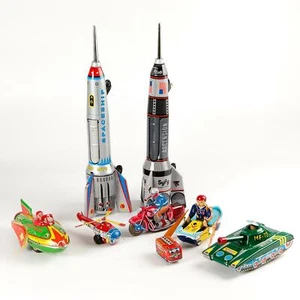 Wind Up Vintage Vehicle Christmas Tin Toy Collectable Clockwork Friction Gift - Picture 1 of 23