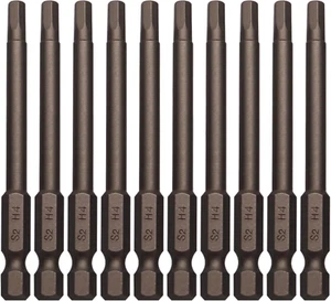 10Pcs Hex Head Allen Wrench Drill Bits H4 (4Mm) S2 Steel Magnetic Hexagon Hex He - Picture 1 of 12