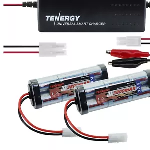 Compact 7.2V NiMH Battery Pack 2-Pack with Fast Charger - Ideal for RC Hobbies - Picture 1 of 9
