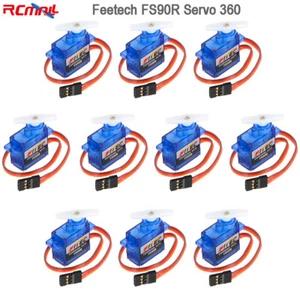 10 pz servomotore analogico Feetech FS90R micro RC 360 rotazione continua 6 V - Foto 1 di 6