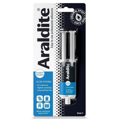 Jeringa de pegamento epoxi Araldite Precision 24 ml para una fuerte unión de reparación duradera - Imagen 1 de 3