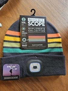 Cappello collezione Night Scope Explorers nuovo con etichette con faro integrato esploratori - Foto 1 di 4