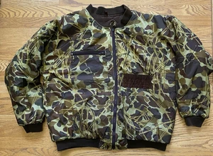 Vintage Gamehide Flyway Camo Quilted Lined Sport Hunting Bomber Jacket 2XL - Picture 1 of 10