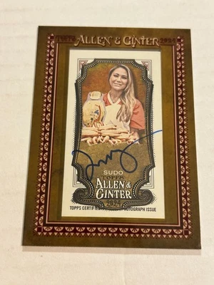 2024 TOPPS ALLEN & GINTER MIKI SUDO MINI FRAMED ON CARD AUTO SP KS1 - Image 1 of 2