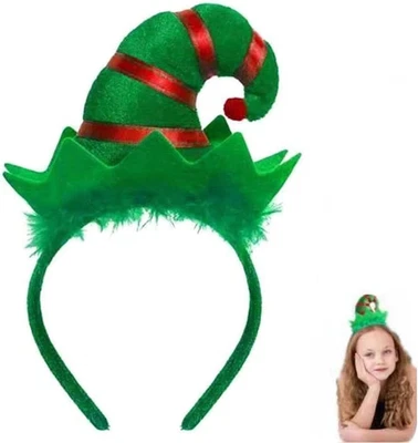 Sombrero de Elfo de Navidad Diadema Halloween Fiesta de Vacaciones Lindo Aro de Pelo Prendas para la cabeza para G Foto 1 de 4
