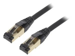 PP8-LSZHCU-BK-0.5M Patch cord RJ45-Slug, recto-verso S/FTP Cat 8 Line Cu GEMB - Photo 1/1