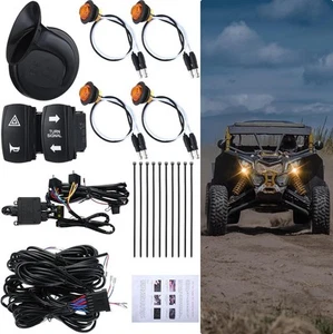 For 19+ Polaris Ranger 1000 XP, Plug & Play Turn Signal Horn Street Legal Kit US - Bild 1 von 15