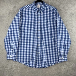 Camisa Brooks Brothers Regent azul a cuadros a cuadros para hombre talla XL algodón americano Supima - Imagen 1 de 11