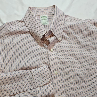 Camisa de vestir Brooks Brothers Milano 15/34 rosa manga larga Foto 1 de 4