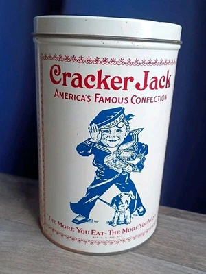 1980 Cracker Jack 8" Tin Container Vintage Replica of Early 1900s - Image 1 of 4