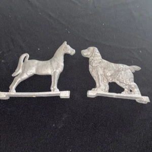 Vintage Cast Aluminum Show Horse/dog Topper Chain-Link Fence Post Mailbox - Picture 1 of 7