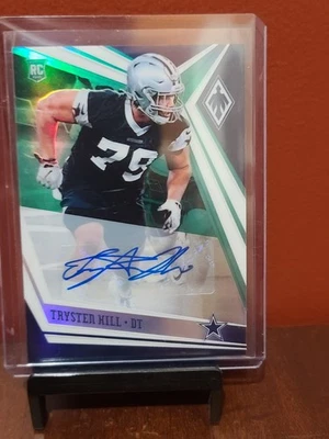 2019 Phoenix Rookie Auto Green #179 Trysten Hill Dallas Cowboys #'d 3/10 - Image 1 of 3
