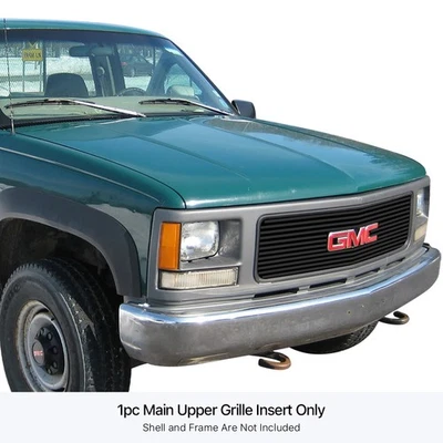 Rejilla de billet de acero inoxidable APS negra 94-99 GMC C/K camión GR07FEB71J Foto 1 de 3