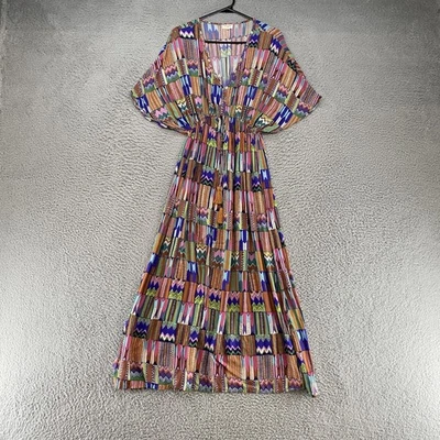 Vestido World Market Para Mujer S/M Boho Maxi Kimono Manga Cuello en V Cordón Cintura Foto 1 de 4