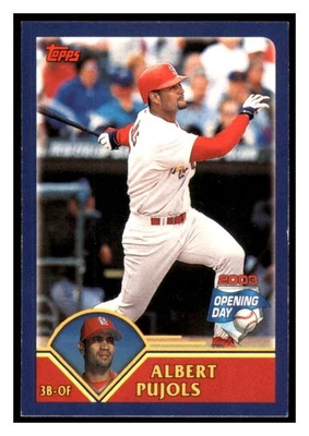 2003 Topps Opening Day Albert Pujols Mini Card-Get A Hit Sweepstakes Cardinals - Image 1 of 2