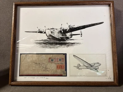 Framed Dan Witkoff Art Prints THE YANKEE CLIPPER 34/100 & UAL-DC3 46/100 Signed - Image 1 of 4