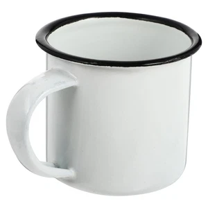 Tazas de hierro de metal taza de café de hojalata tazas de café de metal asas tazas pequeñas de esmalte - Imagen 1 de 12