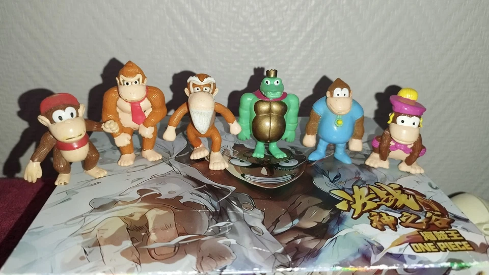 Lot Full set Donkey Kong King K-Rool France Exclusive Kellogg's Nintendo figure - Photo 1/2