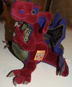 2001 Manhattan Toy Company DRAGON Stuffed Animal Plush Royal Renaissance 9" - Picture 1 of 6