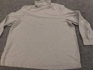 Woman Within Womens Shirt 1X Plus gray long sleeve turtleneck stretch - Picture 1 of 12