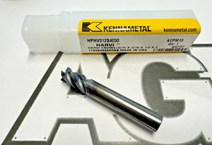 KENNAMETAL 5/16 " 4 FLUTE 1/2" LOC CARBIDE ENDMILL HARVI HPHV312S4050 KCPM15 - Picture 1 of 3