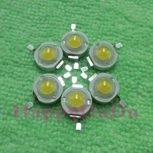 10pcs 3W 45mil Neutral White 4000K~4500K LED Lamp Beads Spot Light Bulb Aquarium - Picture 1 of 2