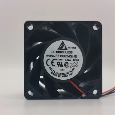 1PC NEW DELTA FFB0624SHE 24V DC 0.40A 60*60*38MM 6038 2Pin Server Cooling Fan - Image 1 of 4