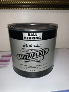 Vintage Collectable 5 Lb. Tin Can Lubriplate Ball Bearing Grease. Maybe Full?? - Picture 1 of 11