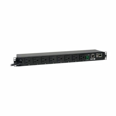 Eaton PDUMH15NET2LX 8-Outlets 1U Power Distribution Unit Rack 1.4kW 12Ft Cord - Image 1 of 4