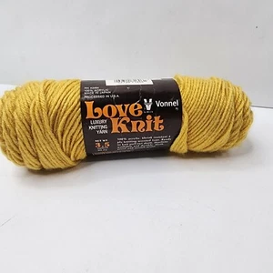 VTG Skein Vonnel Love Knit Yarn Antique Gold 1106 100% Acrylic 3.5 Oz Vonnel - Picture 1 of 10
