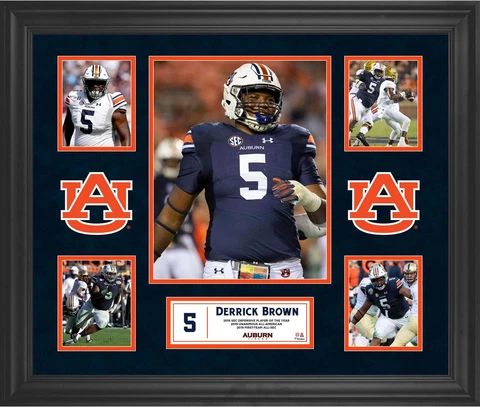 Derrick Brown Auburn Tigers Framed 5-Photo Collage Cover
