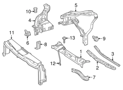 Оригинальная крепежная рама Mercedes Benz CLS 63 AMG CLS 550 2012-2014 218620050064 - Изображение 1 из 3