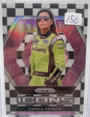 Danica Patrick /50 Checkered Flag Prizm 2022 Panini Prizm Icons #86 Auto Racing - Image 1 of 3