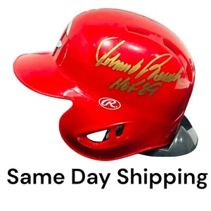 Johnny Bench Signed Autographed Reds Mini Helmet Inscribed “HOF 89” Gold Ink JSA - Picture 1 of 10