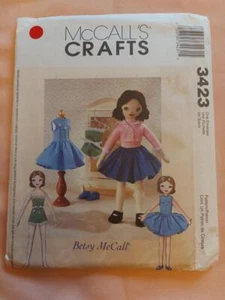 McCall's 3423 Retro Betsy McCall Doll & Clothes Pattern - Imagen 1 de 2
