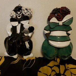 (2) freche Clown Figur, zum Hängen! H X B 24 X 13 cm - Bild 1 von 4