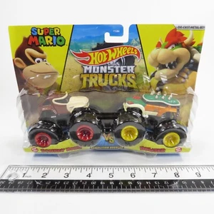 Hot Wheels Monster Trucks Donkey Kong vs Bowser Demolition Doubles 1:64 2020 NEU - Bild 1 von 12