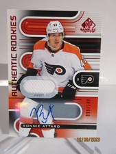 2022-23 SP GAME USED RED ROOKIE JERSEY AUTO RONNIE ATTARD RC #099/149