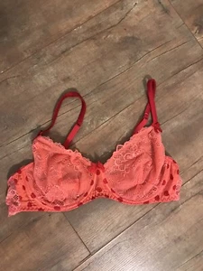 Mimi Holliday Underwire Lace Comfort Bra Poka dot Lingerie 36C - Picture 1 of 4