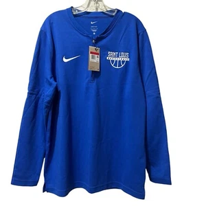 SLU Billikens Large Nike Longsleeve Dri-Fit 1/2 Zip Top Blau DV6751-480 Neu - Bild 1 von 11