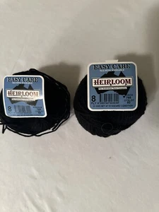 Lote de 2 hilos de reliquia australianos 100 % lana negros de fácil cuidado 8 capas paquete original - Imagen 1 de 3