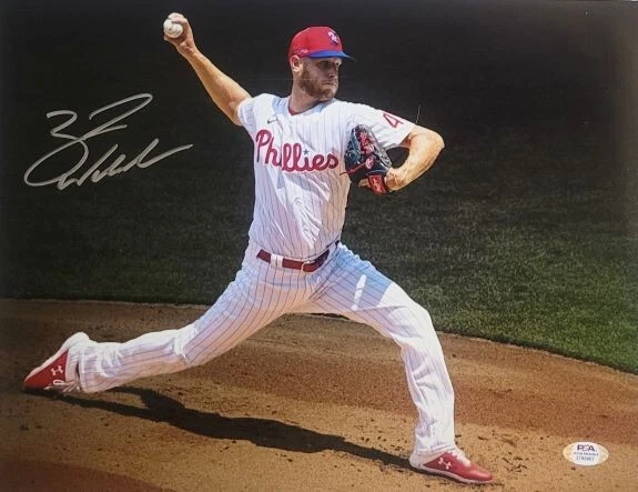Autographed ZACK WHEELER 11X14 Philadelphia Phillies photo with PSA Witness COA - Image 1 of 1