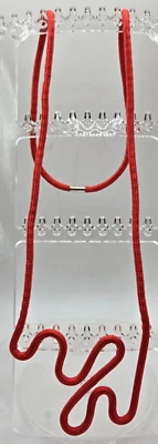 ORANGE DOODLE - Collar de nailon - Grande estilo naranja / Collar llamativo Foto 1 de 4