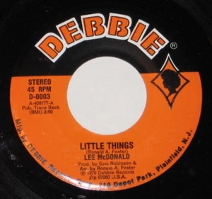 Lee McDonald 7" 45 HEAR NORTHERN SOUL Little Things DEBBIE 1976 Memories - Picture 1 of 2