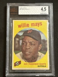 1959 Topps Willie Mays #50 Beckett BVG 4.5 VG-EX+ Centered Great Eye Appeal - Picture 1 of 2