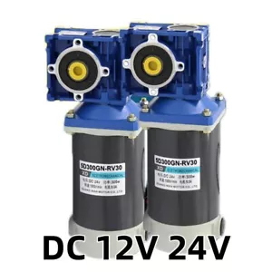 RV30 300W Motoriduttore a Verme DC 12V 24V Coppia Alta 400kg Reversibile Autobloccante - Foto 1 di 8