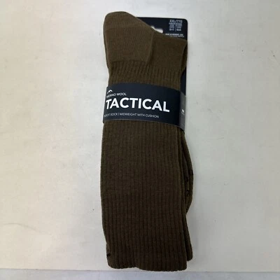 DARN TOUGH T4021 Brown XX Large Tactical Midweight Merino Wool Boot Socks XXL - Image 1 of 3