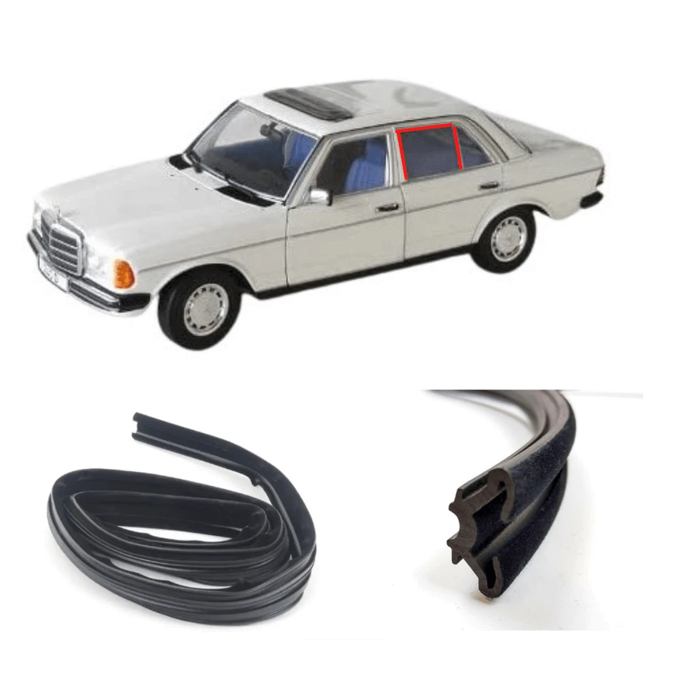 W123 Sedan Window Run Rail Rear Left NEW - Image 1 of 1