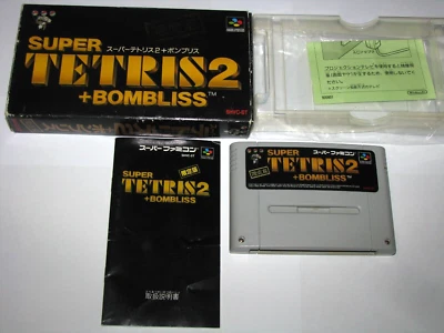 Super Tetris 2 + Bombliss Limited Super Famicom SFC Japan +box manual US Seller - Image 1 of 4